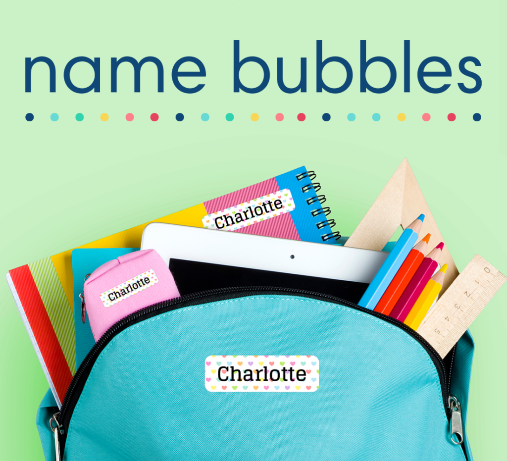 Name Bubbles personalized labels